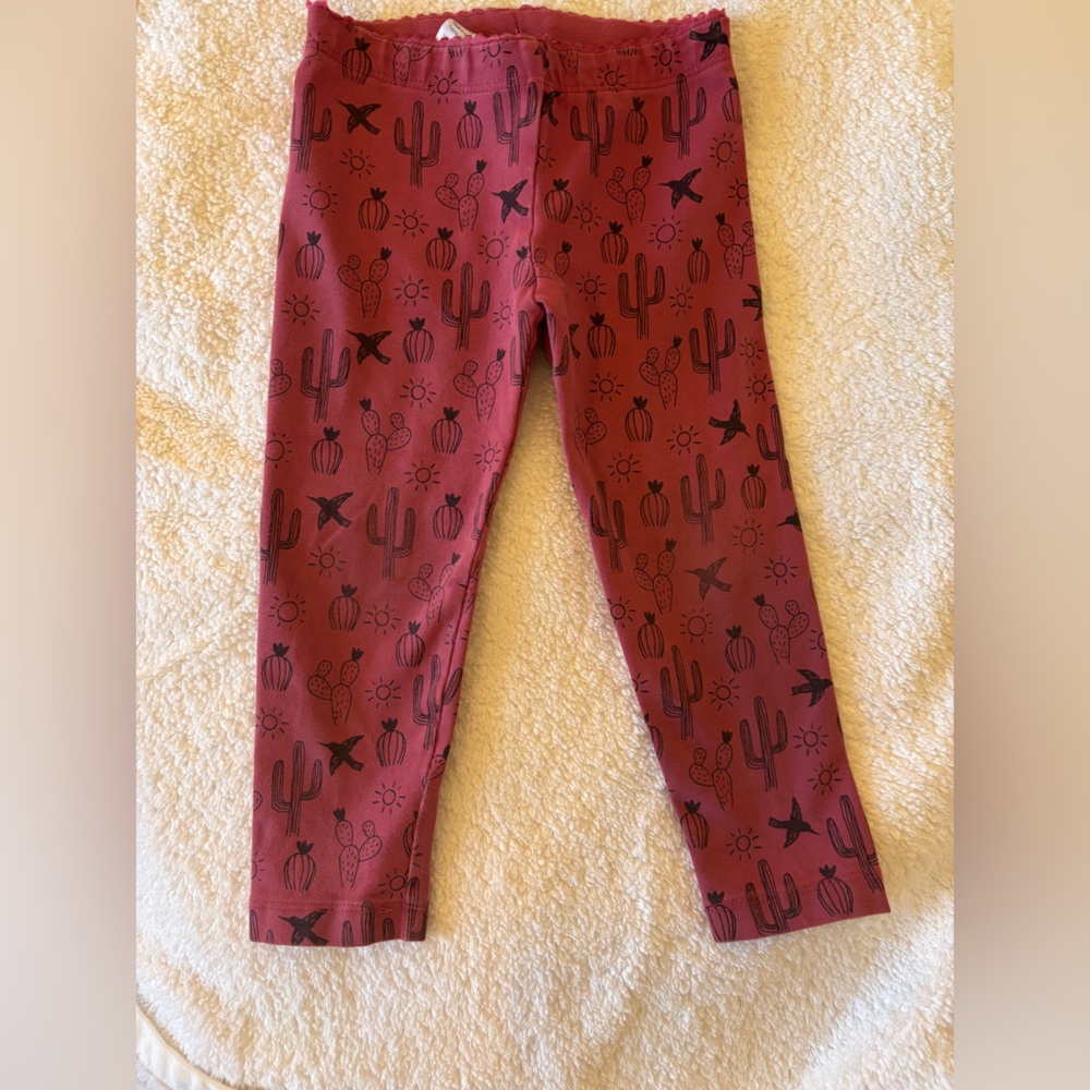 Tea Collection Cactus Print Leggings - Magenta